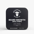 Beard Growth Oral Strips, Crisp Orange flavor, dietary supplement for beard vitality