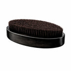 Black wooden beard brush with boar bristles for grooming
