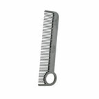 Stainless steel beard comb with fine and coarse teeth for grooming
