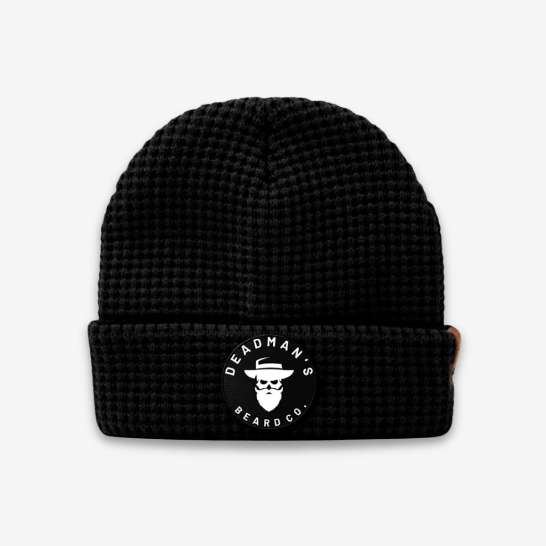 Deadman's Waffle Knit Beanie - Black