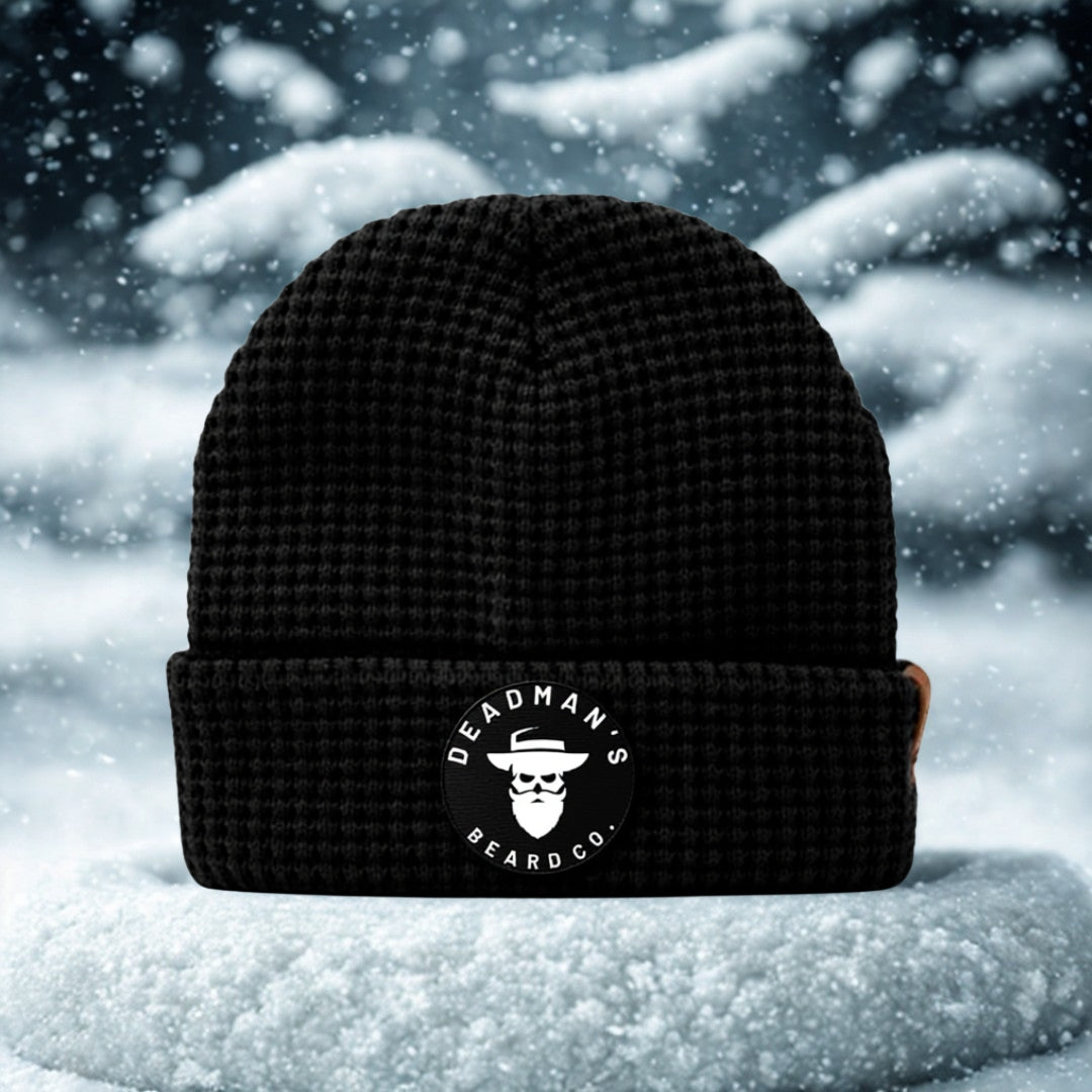 Deadman's Waffle Knit Beanie - Black
