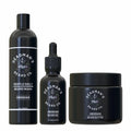 Deadman's Beard Co. Obsidian beard care set: wash, oil, butter