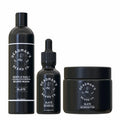 Slate beard care set: wash, oil, butter — premium all-natural grooming