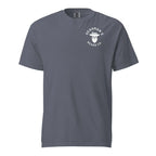 Gray t-shirt with Deadman's Beard Co. logo, featuring bearded skull in hat