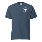 Navy blue t-shirt with Deadman's Beard Co. logo, featuring skull with beard and hat